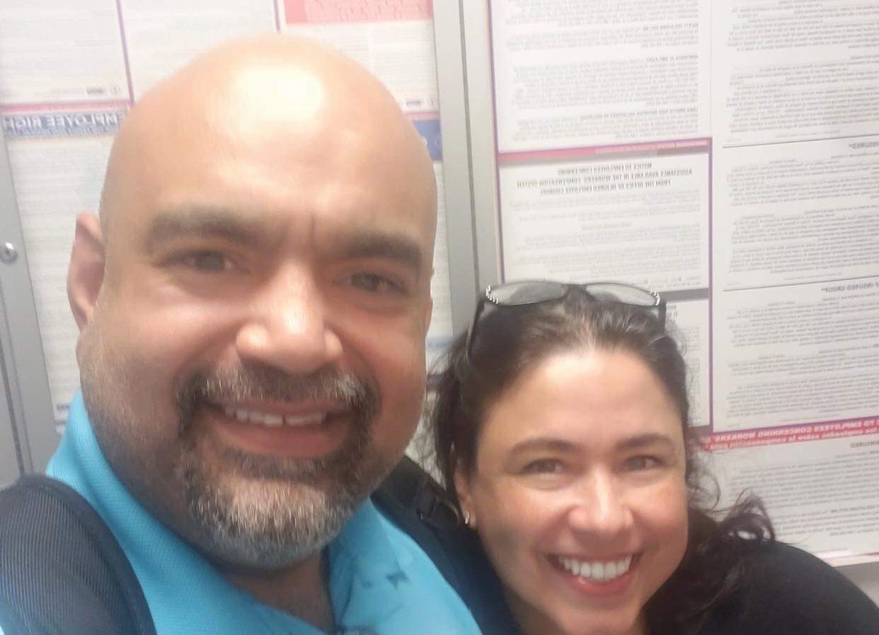 Reservations Center employees meet Jorge Bonilla and Sara Gozales