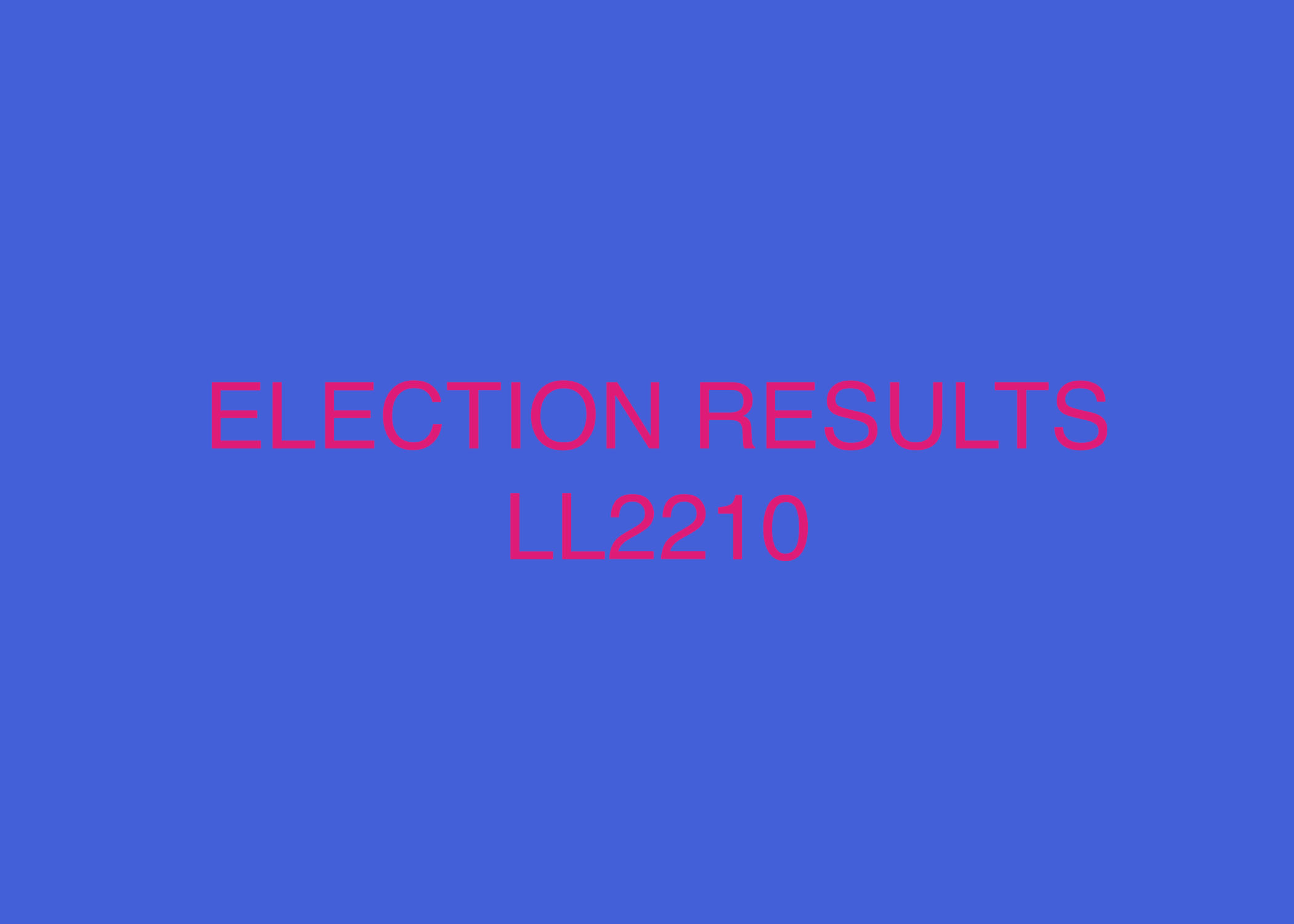 Local election results and runoff election